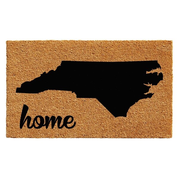 Configuracion 18 x 30 in. North Carolina Rectangular Doormat Natural & Black CO3357256 - main